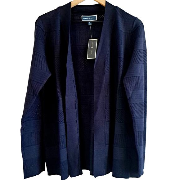Karen Scott Open Front Knit Cardigan - Picture 4 of 7